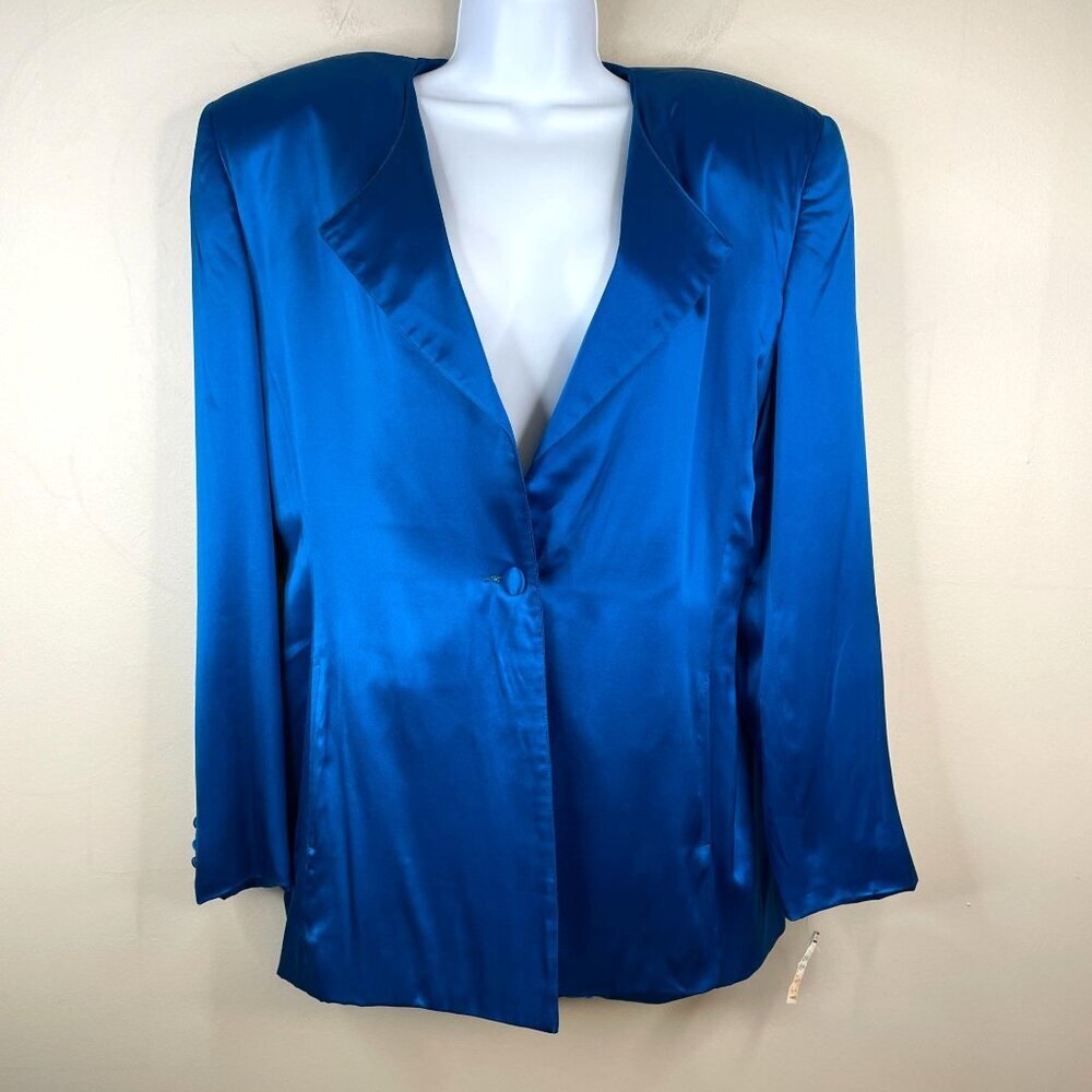Vintage Baldanza Luxury SILK Blazer NWT Womens 10 Glam Formal‎ Party Statement